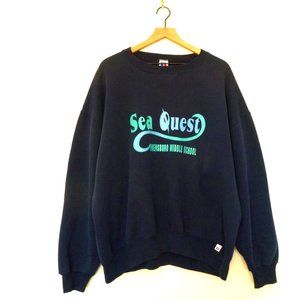 Vintage Russell Athletic Sweatshirt Sea Quest Owensboro MS Blue Size XXL USA